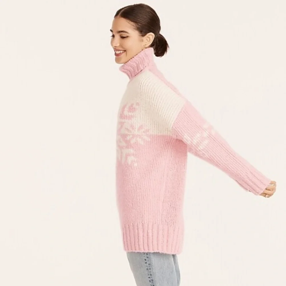 J.Crew Snowflake turtleneck sweater